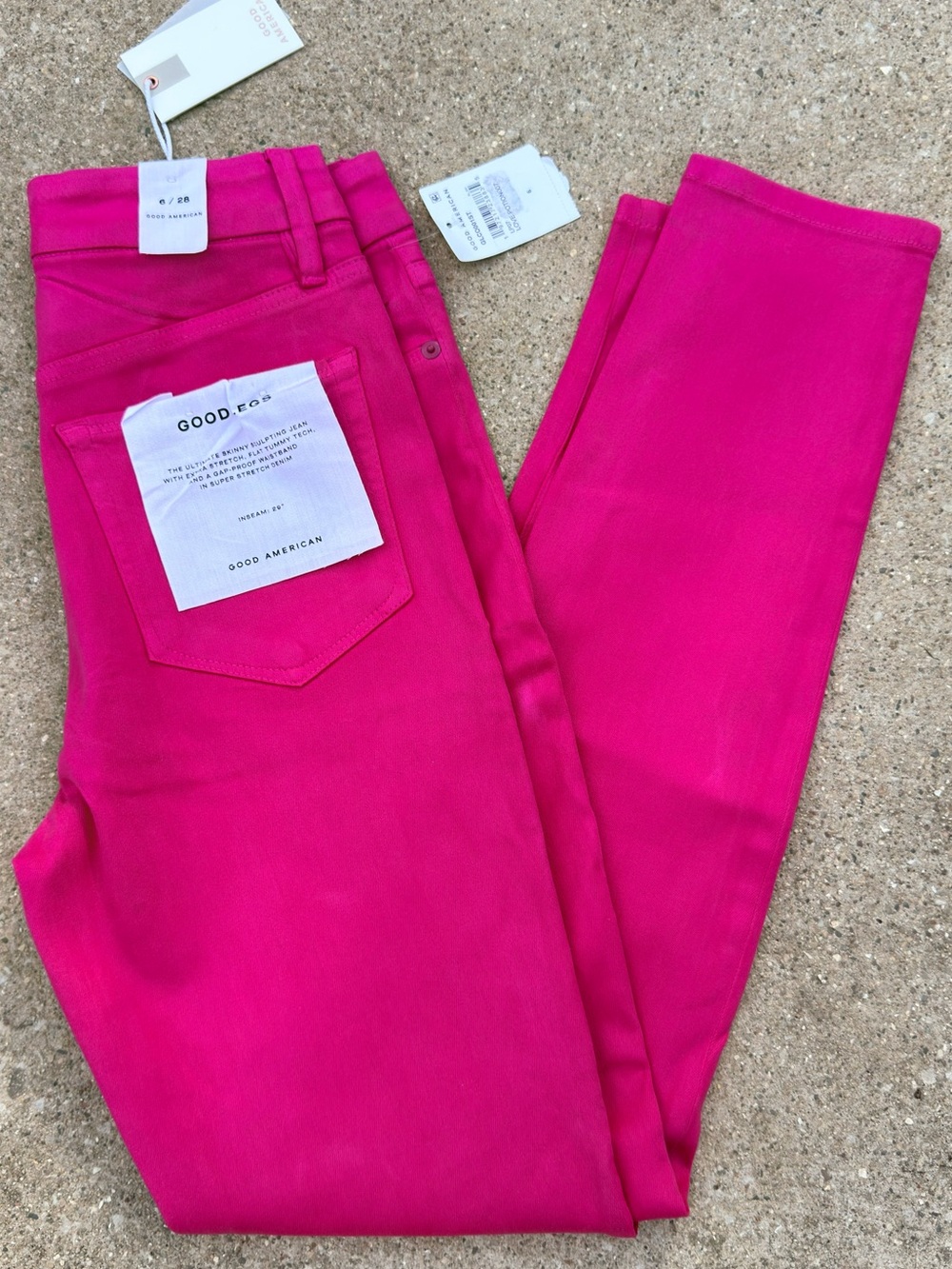 Good American Skinny Jeans in Love Potion Hot Fuchsia Sz 6/28